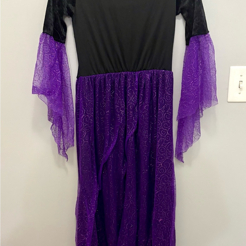 Enchanting Black and Purple Kids Halloween Costume - Picture 11 of 11